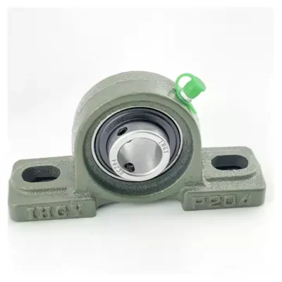 A UCP series pillow block bearing on a white background