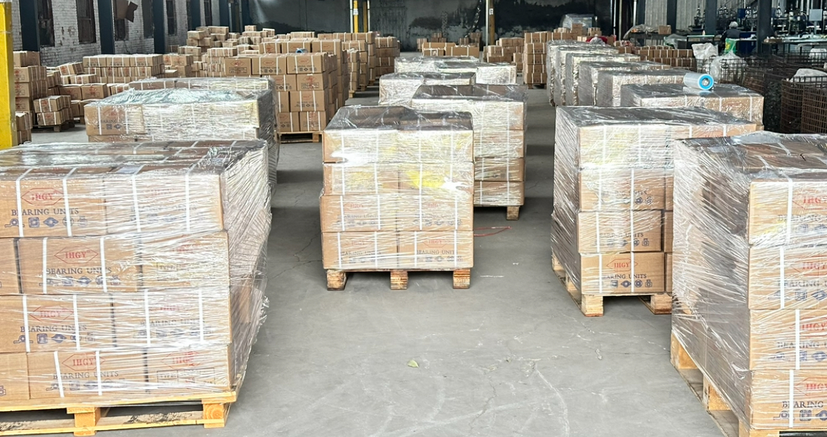 warehouse full of bearing boxes ready for shipment