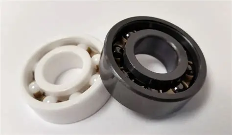A hybrid ceramic bearing with black ceramic balls