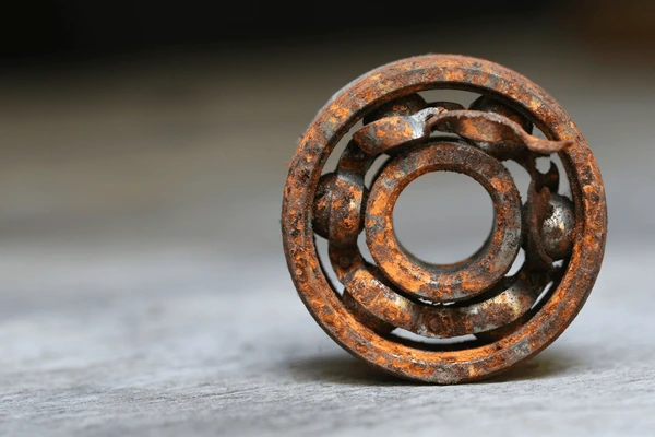 A damaged bearing