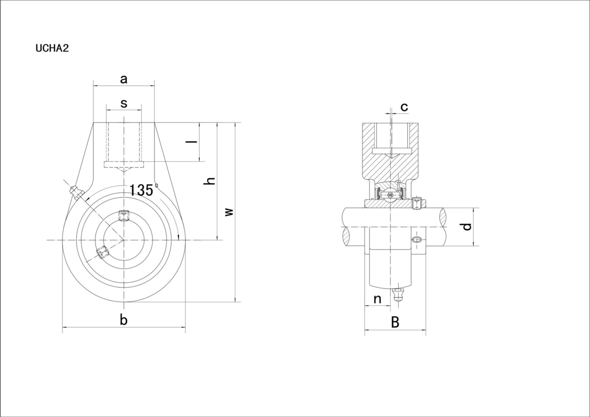 UCFL 200 Series Bearing Side View