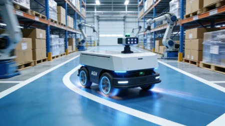 Durable bearings for an automated guided vehicle in a smart warehouse
