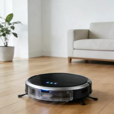 Small bearings inside a robotic vacuum cleaner for a smart home