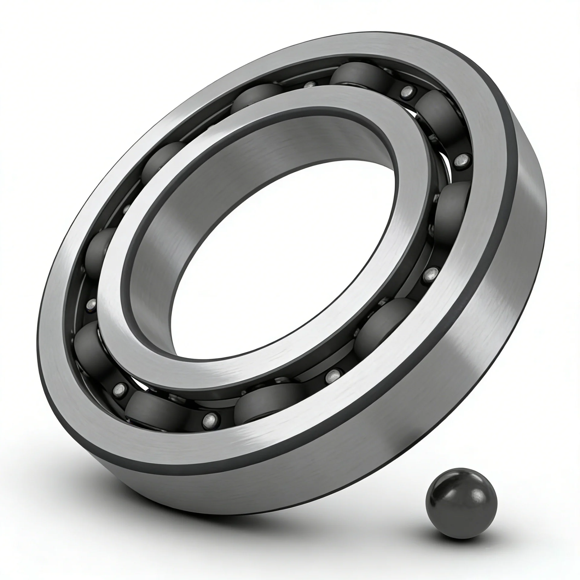 Hybrid deep groove ball bearings