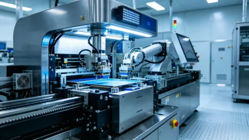 An image of a high-tech application like a semiconductor manufacturing machine or a medical scanner