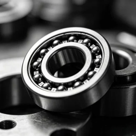 Close-up of a high-precision micro bearing