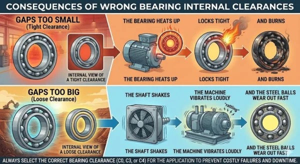 wrong bearing clearance consequences