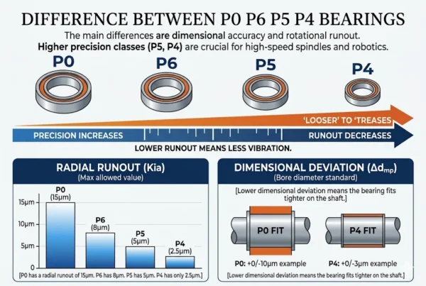Difference between P0 P6 P5 P4 bearings
