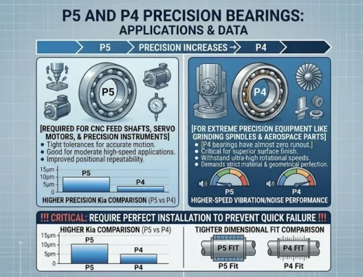 P5 and P4 precision bearings