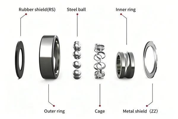 Miniature ball bearing structure diagram