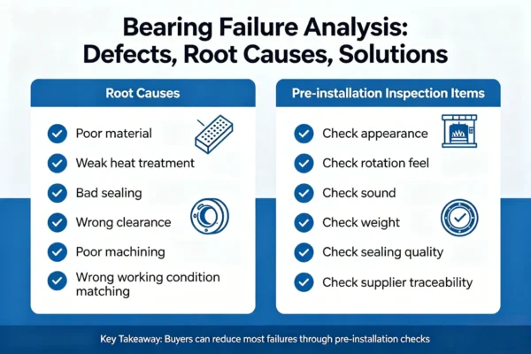 bearing failure analysis defects root causes solutions