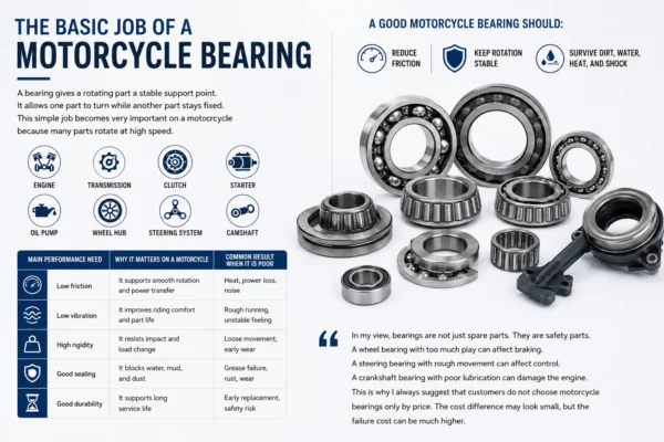 motorcycle bearing function