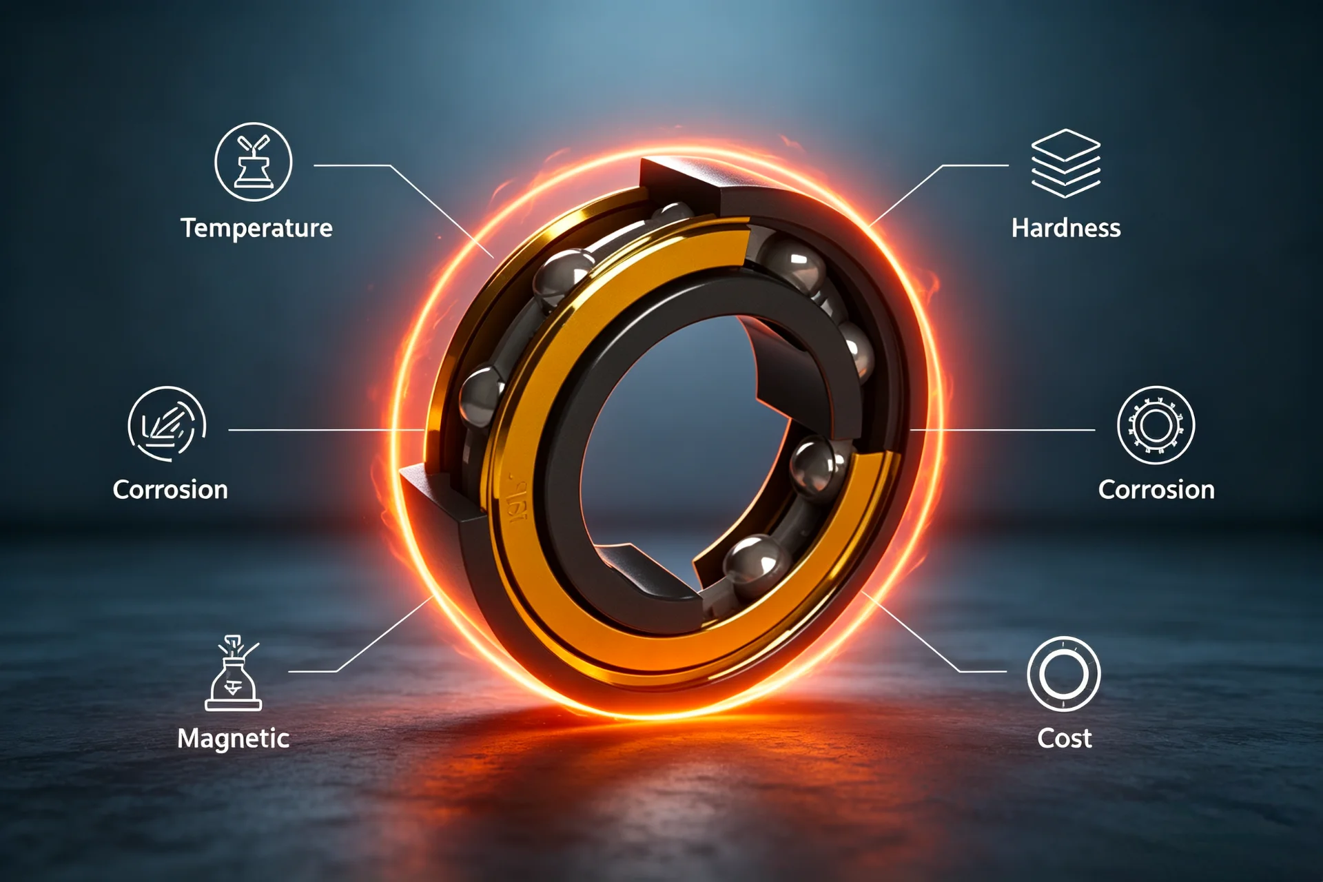 High Temperature Bearings materials selection matrix